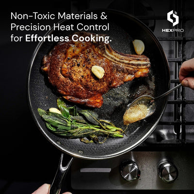 HexPro 13-Piece Stainless Steel Hybrid Cookware Set