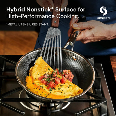 HexPro 13-Piece Stainless Steel Hybrid Cookware Set