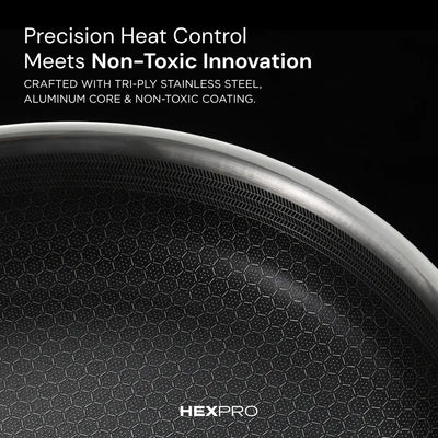 HexPro 13-Piece Stainless Steel Hybrid Cookware Set